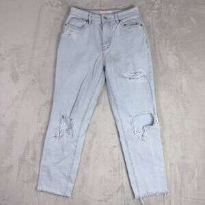 PacSun Distressed Mom Jeans Women’s Blue Light Wash High Rise Size 24